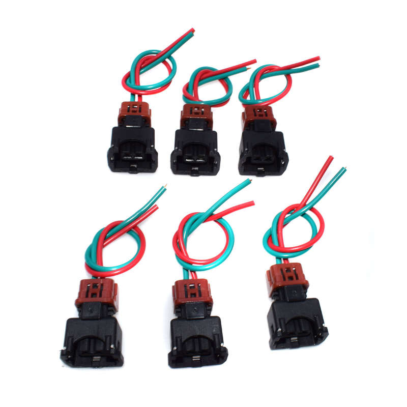 6pcs Fuel Injector Connector Pigtail Harness for Nissan 300ZX, 90-94TT, 90-93NA