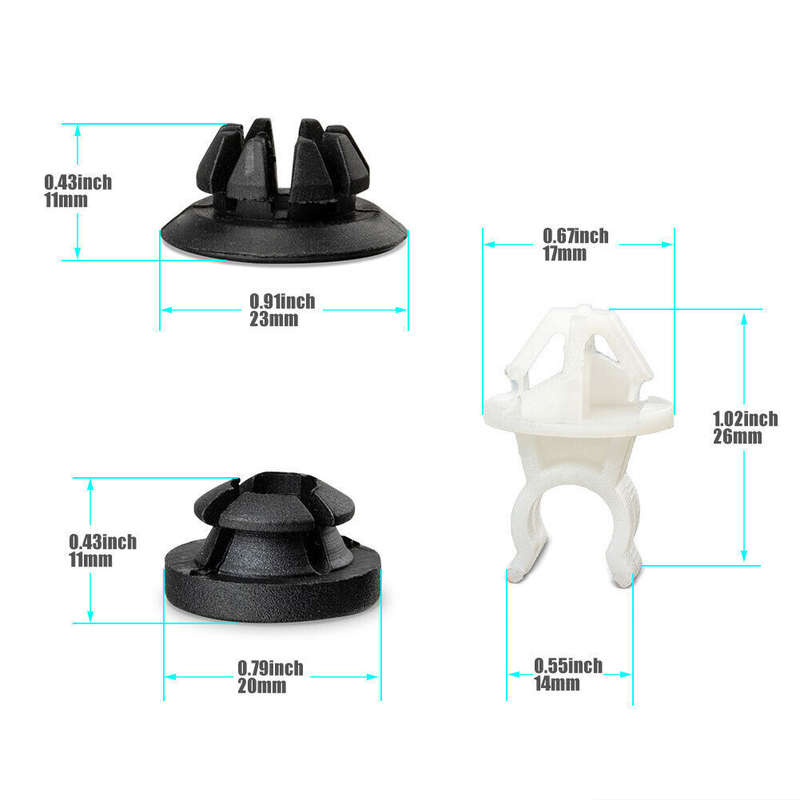 6Pcs Hood Support Prop Rod Holder Clip 91503-SS0-003 For Honda Accord Odyssey