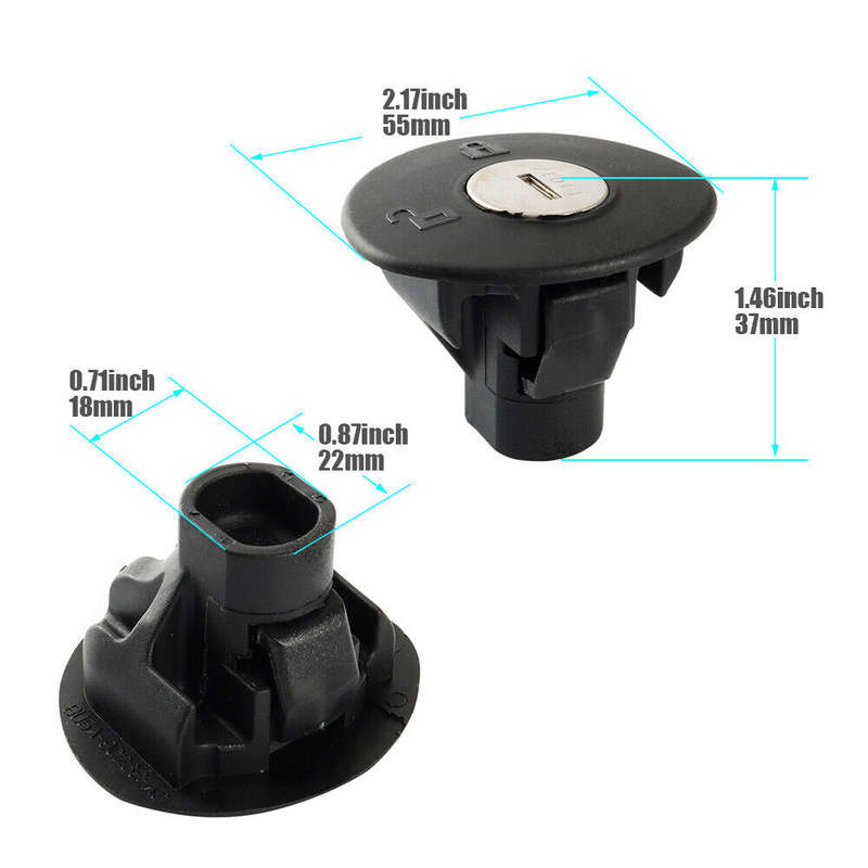 For Ford F-150 Locking Gas Fuel Tank Cover Plug Cap with 2 Keys 8U5Z9C268B USA
