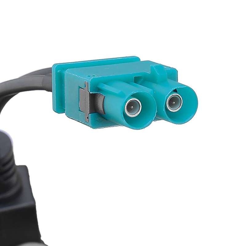 Dual FAKRA to Din FM AM Radio Antenna Adapter Signal Amplifier fit for Mercedes.