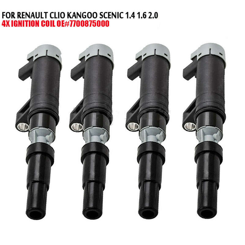 For Reno Megan Aa Scenic 4Pcs 7700875000 Ignition Coil High Pressure Package