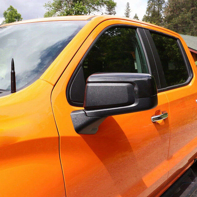 Rearview Side Mirror Cover Fit For Chevrolet Silverado GMC Sierra 1500 2019-2022