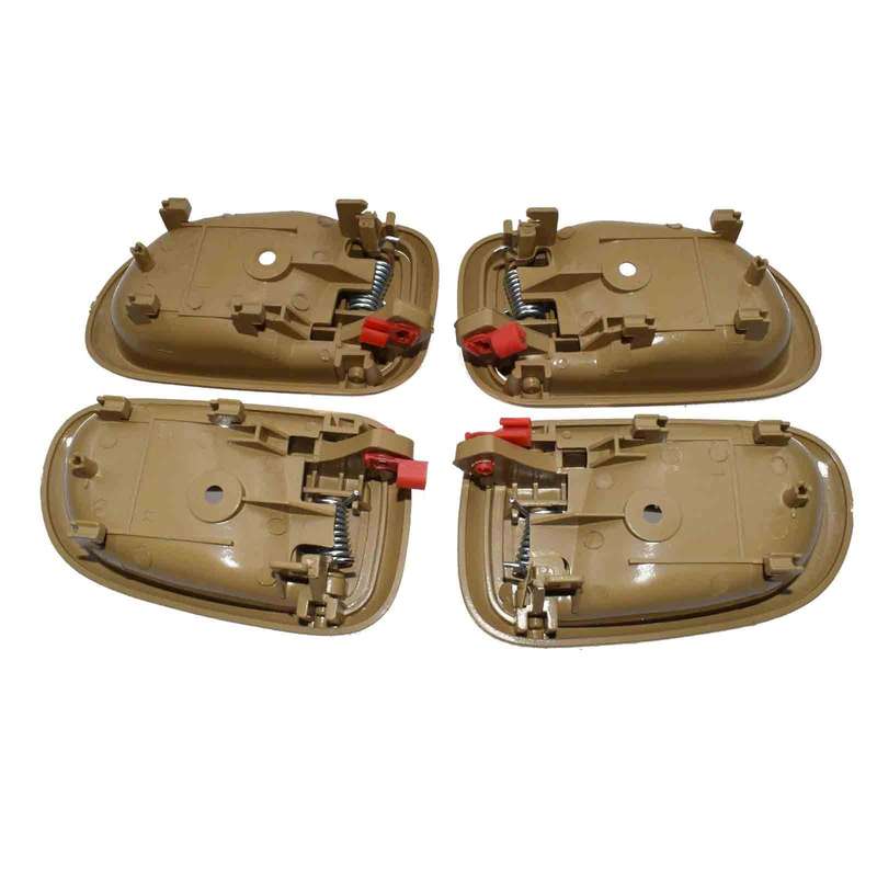 New Door Handle Black Outside Beige/Tan Inside 8pcs for 1993-1997 Corolla Prizm