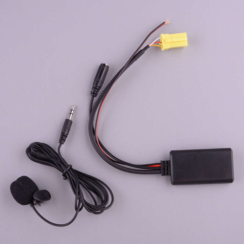 Bluetooth AUX Cable Adapter w/ Mic Kit Fit for Fiat 500 Grande Qubo Fiorino