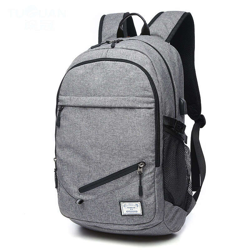 Waterproof Canvas Backpack Laptop Bag With USB Charging and Basketball Net