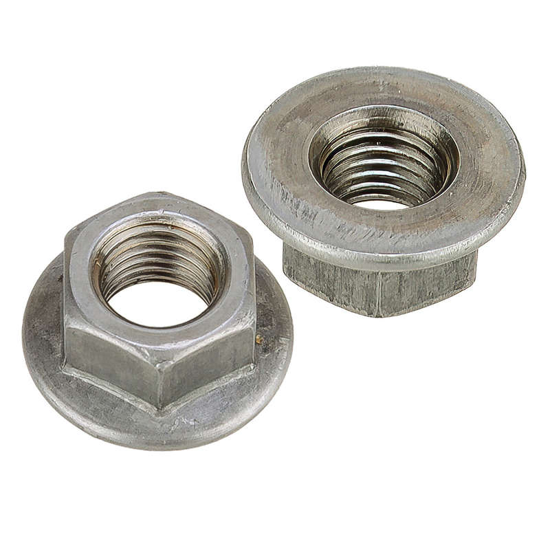 16pcs M10 x 1.25mm Stainless Steel Hex Flange Nuts