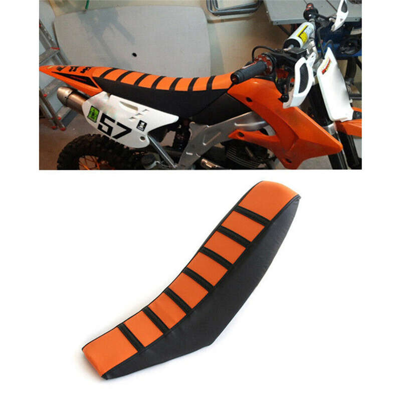 Orange Rubber Gripper Soft Seat Cover for Motorcycle Dirt Bike Off-Road
