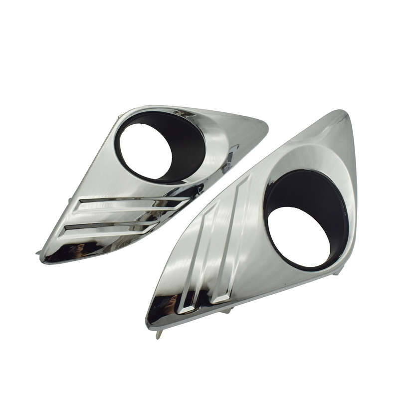 Front Left & Right Bumper Fog Light Cover Bezel Chrome For 2012-14 Toyota Camry