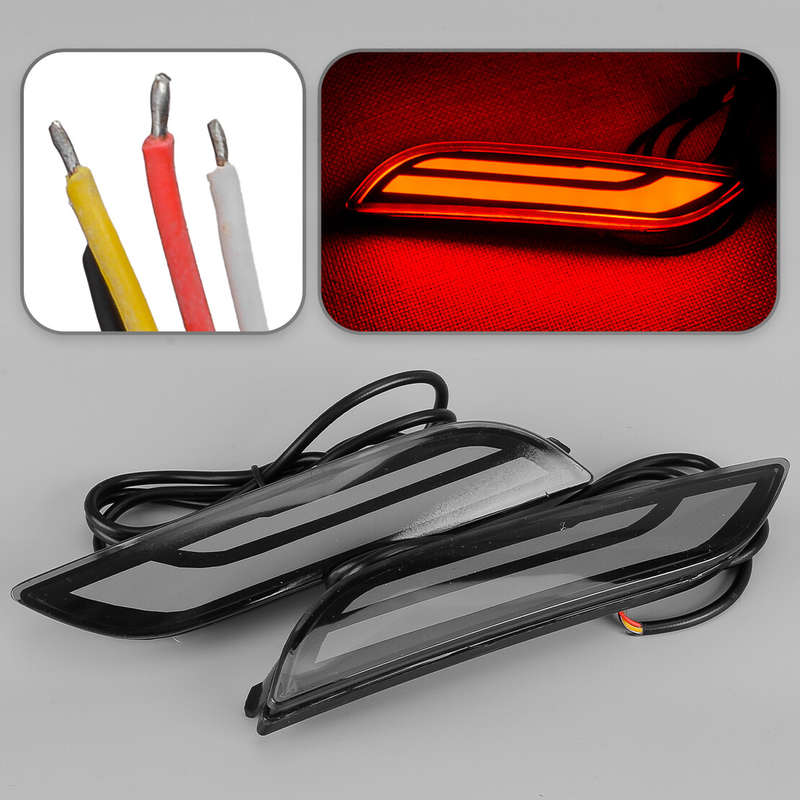 2pcs LED Rear Bumper Turn Signal Lamp Brake Light Fit for Toyota Camry 2018-2023