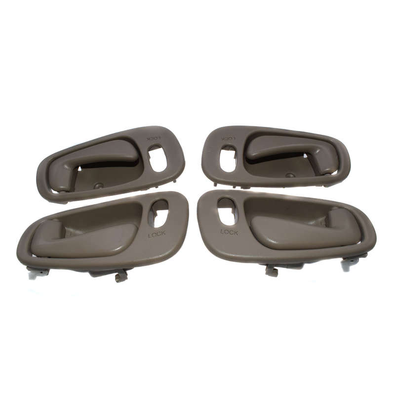 Set 4 Inner Door Handles Front Rear Left Right Beige Power Lock Hole For Toyota