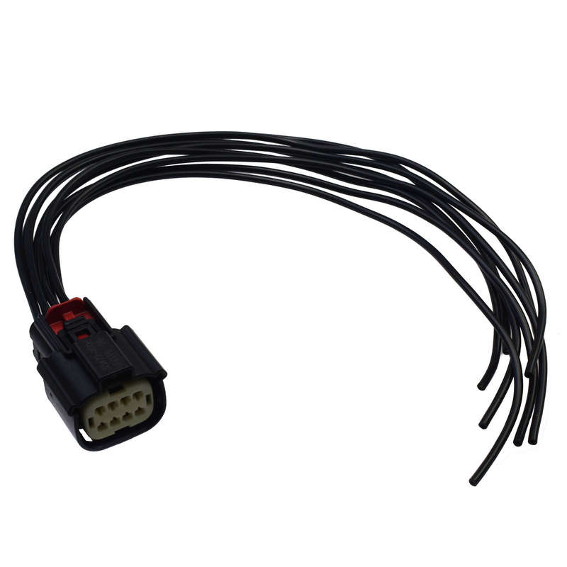 Headlight 6Pin Wire 8-Way Pigtail Plug Connector For 2016-18 Chevrolet Silverado