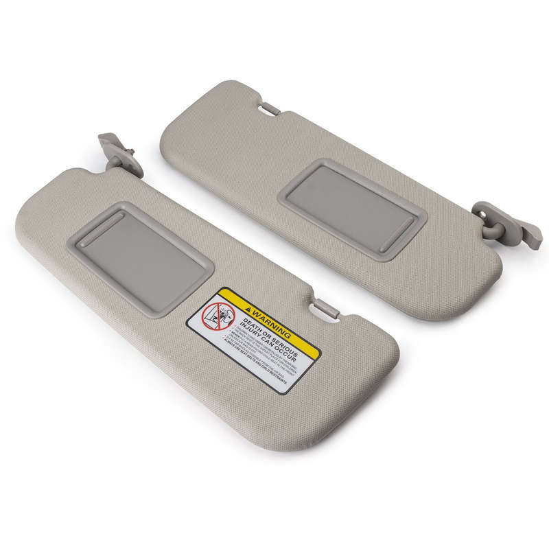 2X Sun Visor Right & Left Gray W/O Light For 2011-2014 Hyundai ELantra 1.8L 2.0L