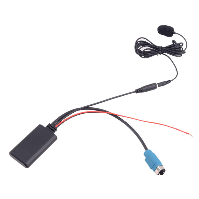 Car Bluetooth Adapter 3.5mm AUX Cable with Microphone Fit For Alpine KCE-237B