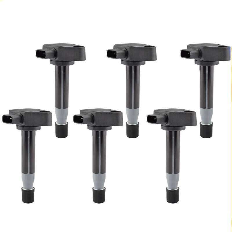 6Pcs Ignition Coils and Iridium Spark Plugs For Honda Pilot Odyssey Saturn Vue