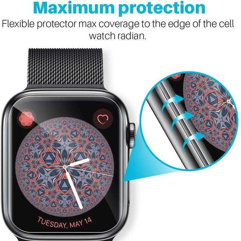 2 x Apple iWatch Soft Hydrogel Silicone Full Cover Screen Protectors FOR ALL MODELS