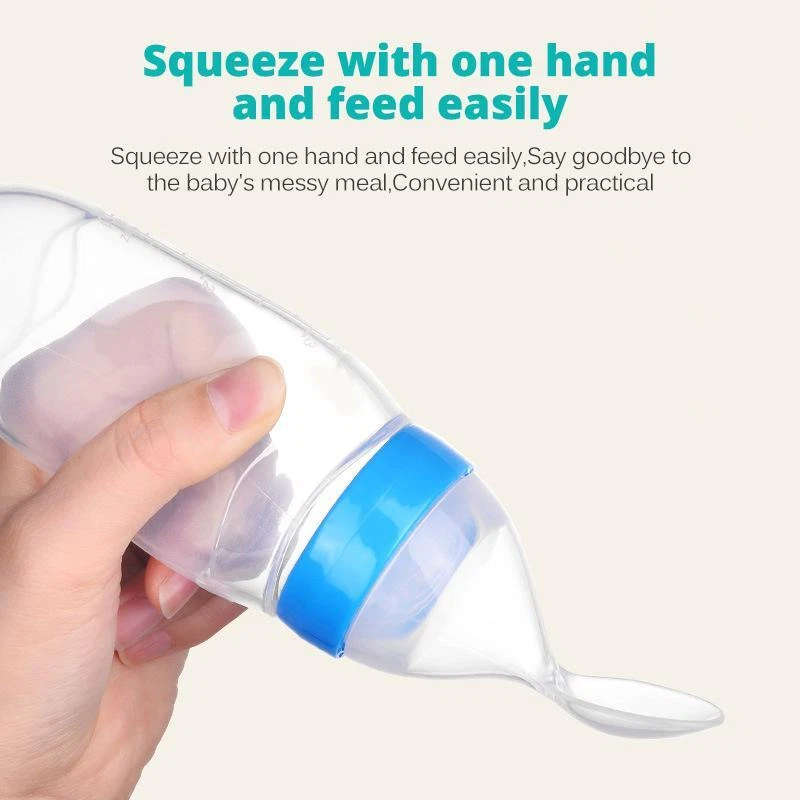 Baby Silicone Squeeze Feeding Bottle