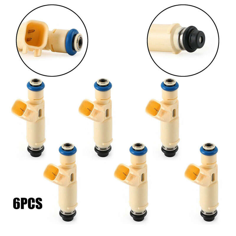 Fuel Injector 195500-3520 Fit for Ford Escape 3.0L V6 2001-2003 YL8E-C7B 6Pcs