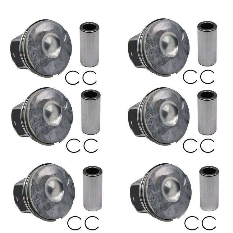 6Pcs Engine Pistons & Rings Set For Jaguar XE XF XJ Discovery Range Rover 3.0L