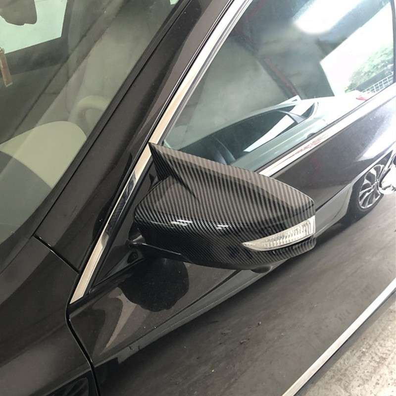 Carbon Style Ox Horn Rearview Mirror Covers Trim Fit for Nissan Maxima 2016-2019