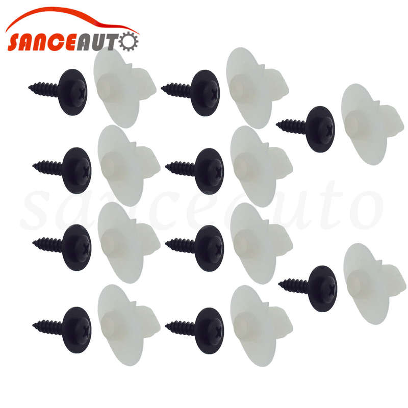 10 Sets Bumper Side Mount Tap Screw & Grommet Clips Hook Bracket for Honda Acura