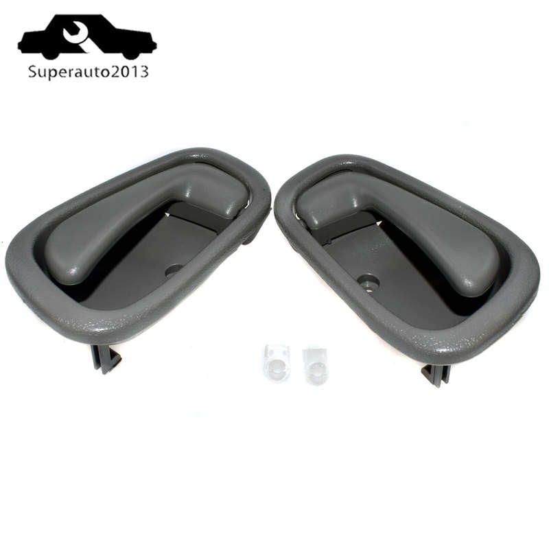 2PCS Inside Door Handles Front / Rear Left & Right Gray For Toyota Corolla 98-02