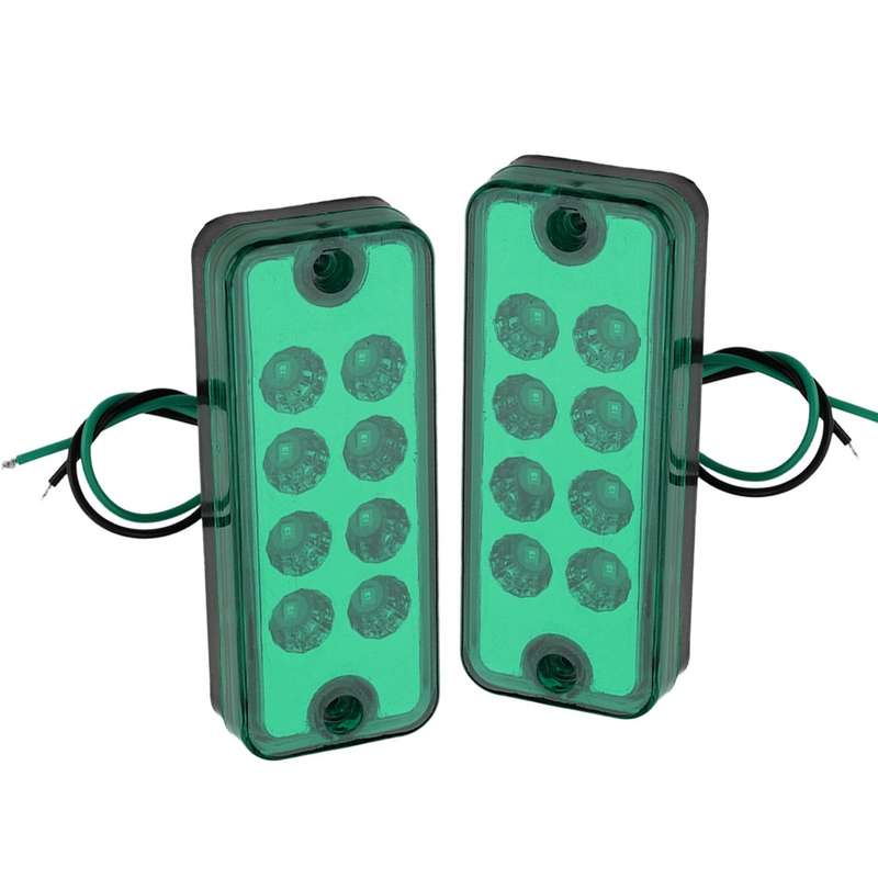 2x 4" 8LED Clearance Corner Light Side Marker Lamp Truck Trailer Lorry