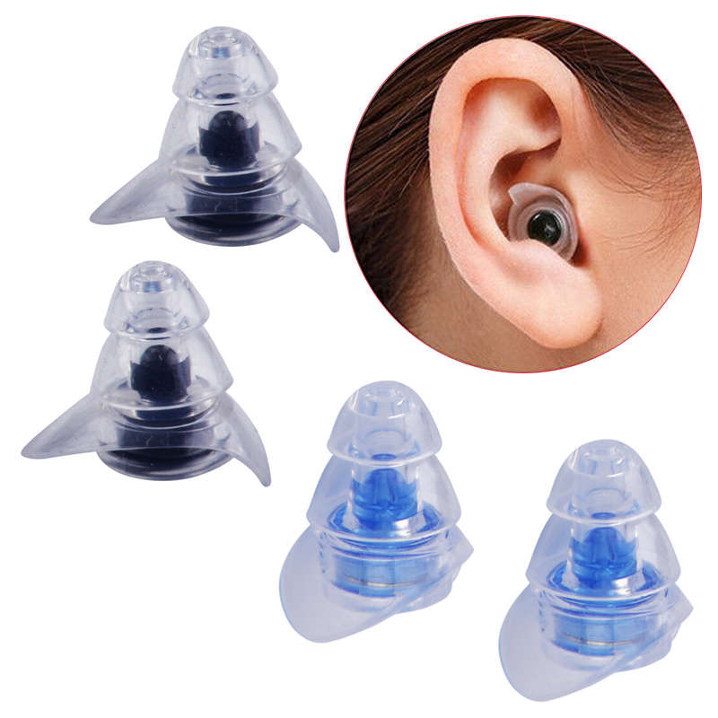 Pro Musicians Ear Plugs Triple Flange Noise Cancelling Earplugs Fit for Concerts