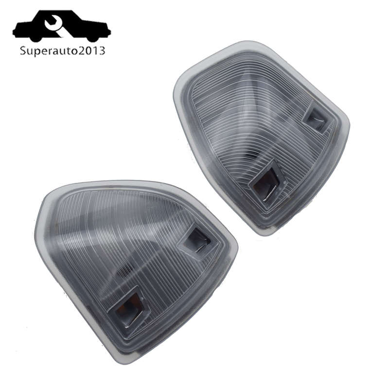 2X Left & Right Tow Mirror Turn Signal Lights Clear For Dodge Ram 1500 2500 3500