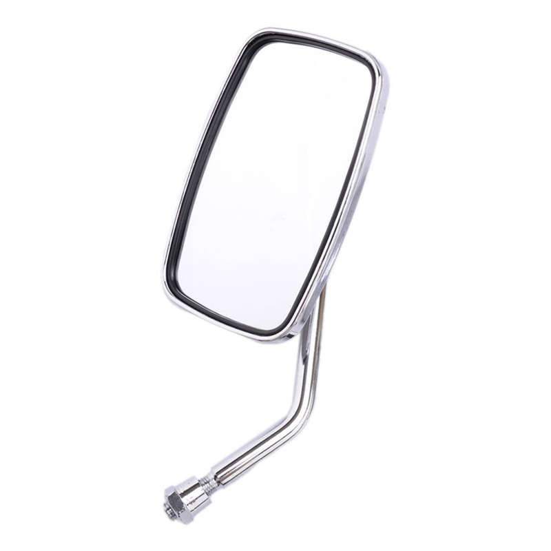 Pair Motorcycle Rectangular Side Mirror 10mm Fit For Honda Suzuki Kawasaki