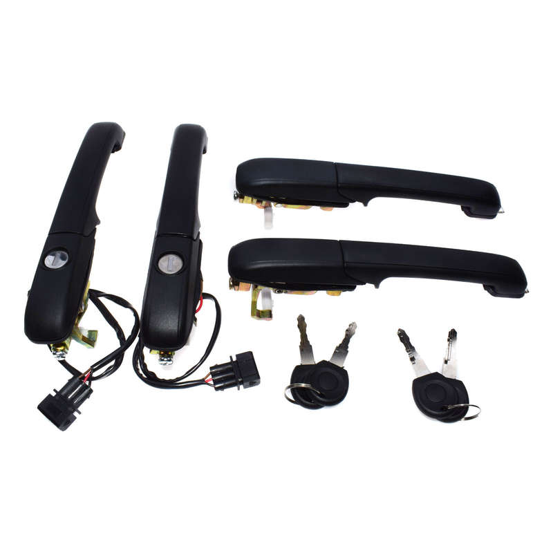 4X Door Handle With Key Front Rear RH&LH Side 3A0837207C For VW Passat 1995-1997