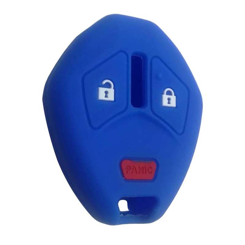 1x Blue Remote Key Fob Cover Fit For Mitsubishi Outlander Endeavor Lancer
