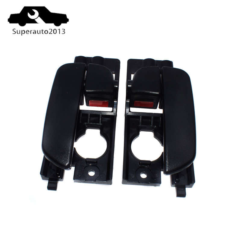 Pair Front Left Right Interior Door Handle Black For 2007-11 Hyundai Accent New