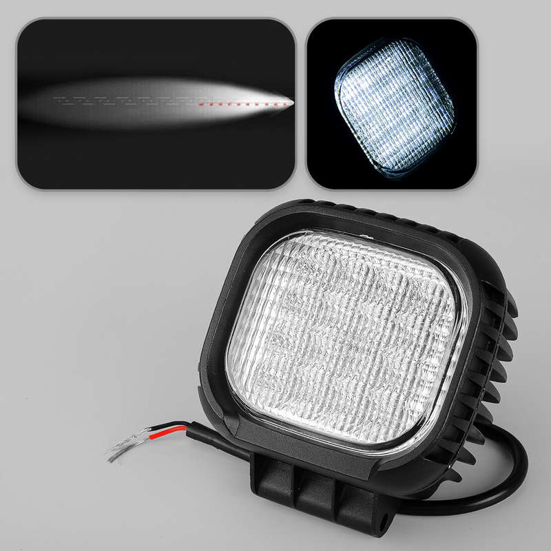48W Rectangle LED Flood Beam Working Driving Light For Car Truck Offroads