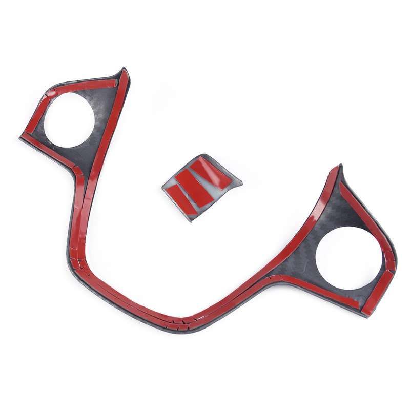 Carbon Fiber Look Steering Wheel Cover Trim Fit for Ford C-MAX 13-18 Focus Kuga