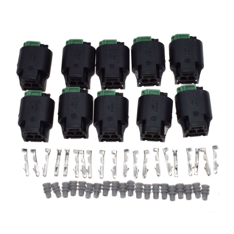 New Set 10PCS Temperature Sensor 2 Pin Connectors 968405-1 For BMW 3 5 7 Series