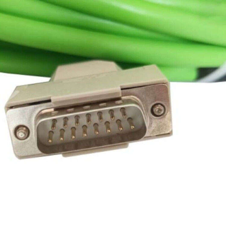 1PCS M23 plug (encoder)+ 15pin Sub-D plug (inverter) 5M Cable Cord Wire R-5-B519