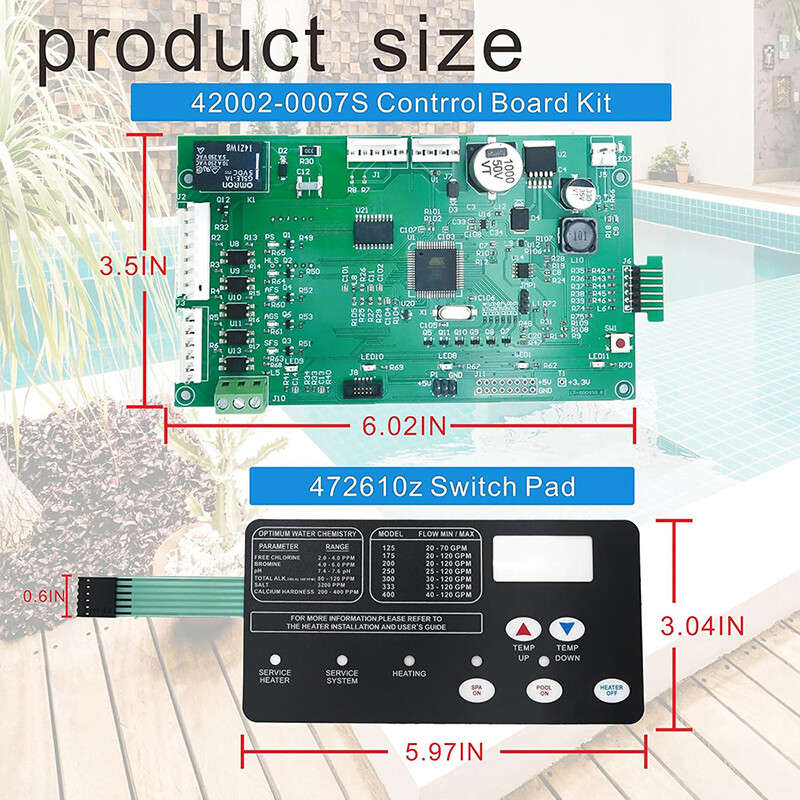 For Pentair MasterTemp NA/LP Control Board Kit w/ 472610Z Switch Pad 42002-0007S