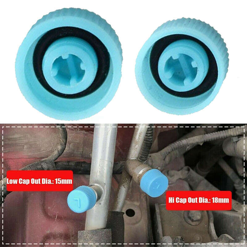 2pcs High and Low Pressure AC A/C Caps System Valve Air Conditioning Service
