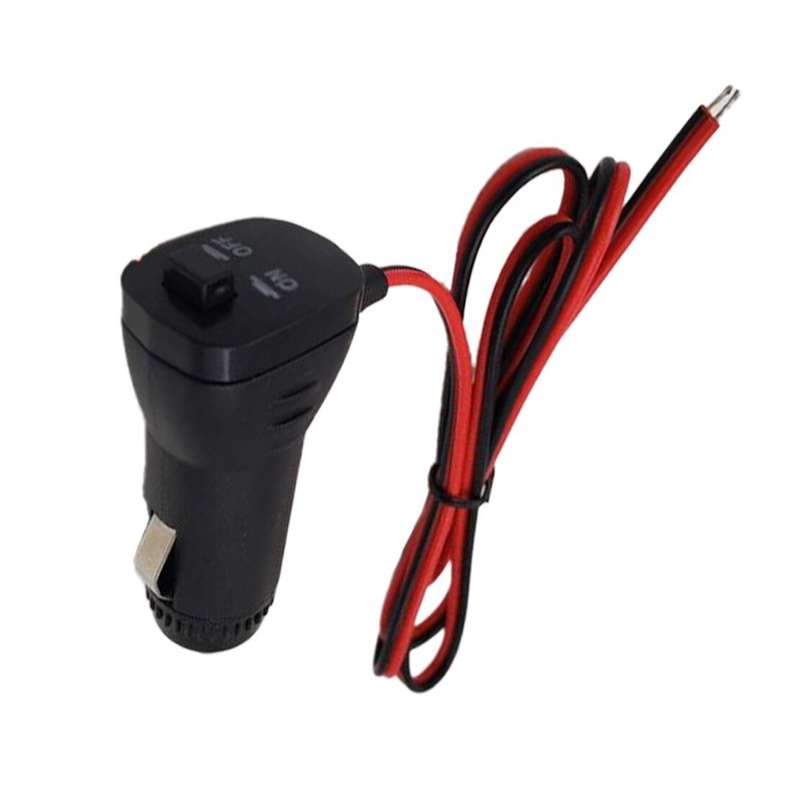 Car Lighter Socket Adapter Plug Connector with On Off Switch & Wire Cable New