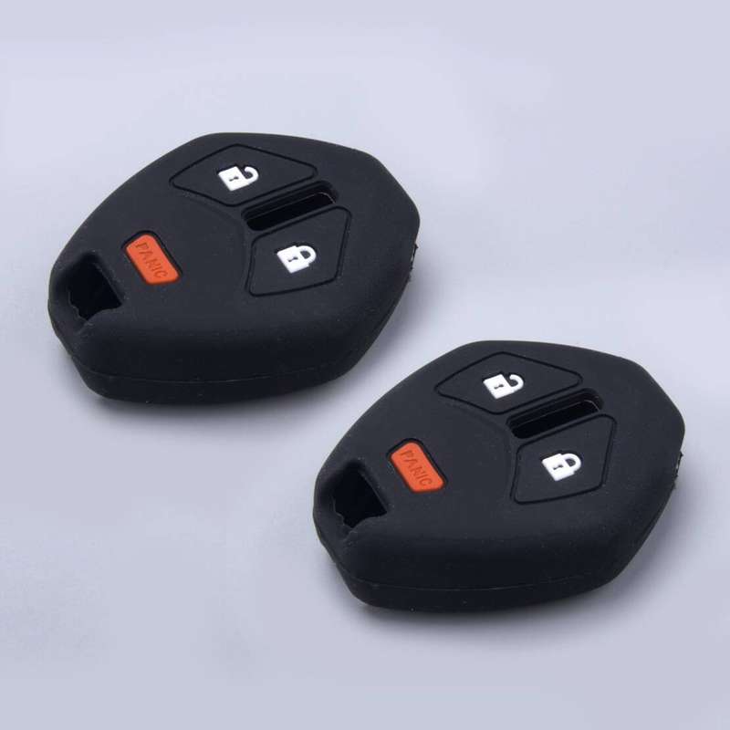 2pcs Silicone Remote Key Fob Case Fit For Mitsubishi i-MiEV Lancer Endeavor