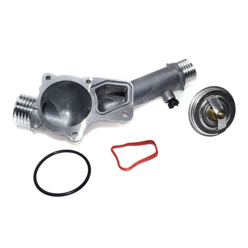 For BMW E39 528i ALUMINUM Thermostat Housing Cover W/ THERMOSTAT 97 98 NEW