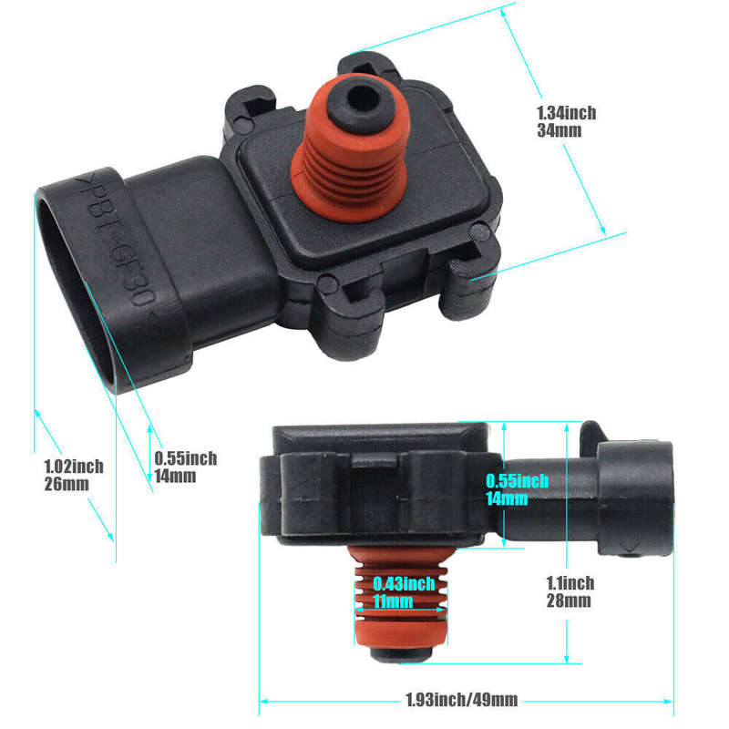 Manifold Absolute Pressure Sensor For Buick For Cadillac For Chevrolet 16187556