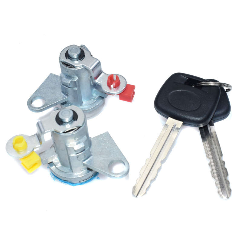 Pair Door Lock Cylinder w/Keys Set 69051-42050 For 1996-2004 Toyota RAV4 New