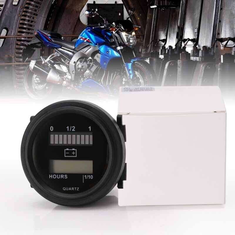 12V 24V 36V 48V 72V Round Lcd Hour Meter with Led Battery Indicator Gauge Gauge
