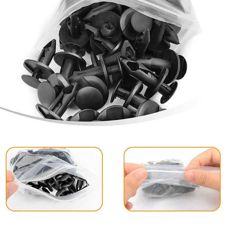 100pc Car Body Rivet Push Pin Plastic Fastener Retainer Bumper Fender Trim Clips