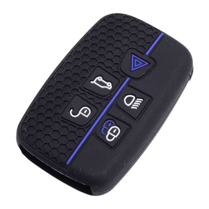 Car Blue Line 5 Button Key Case Fob Cover Fit for Land Rover Range Rover Jaguar