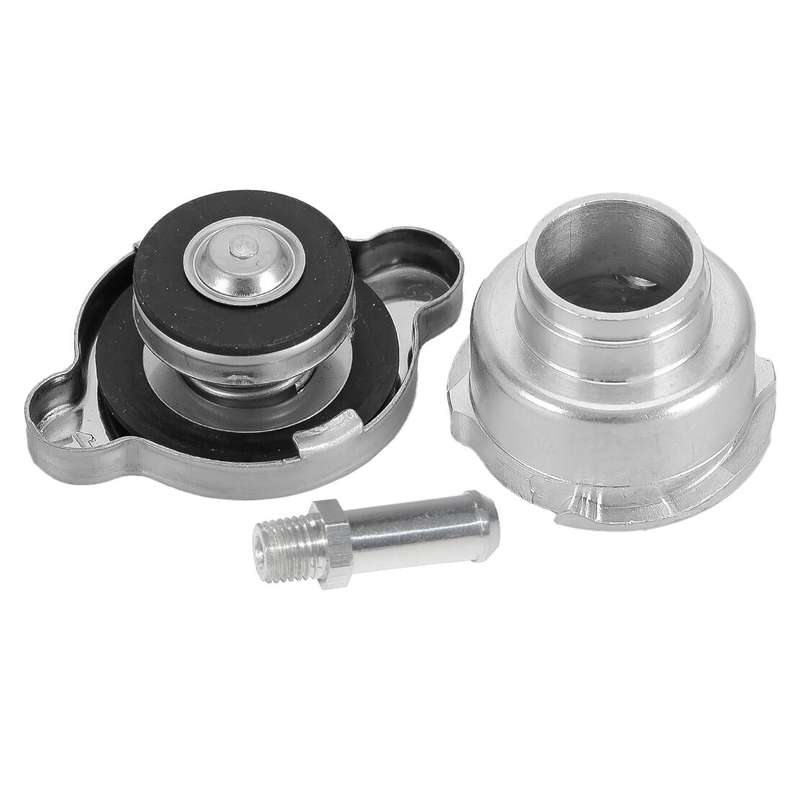 Aluminum Weld On Radiator Filler Neck 32mm 1-1/4" ID with 1.1 Bar Radiator Cap