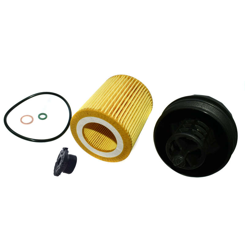 Oil Filter & Housing & Cooler Seal Oil Drain Plug Set for BMW X1 X3 X5 HU816x