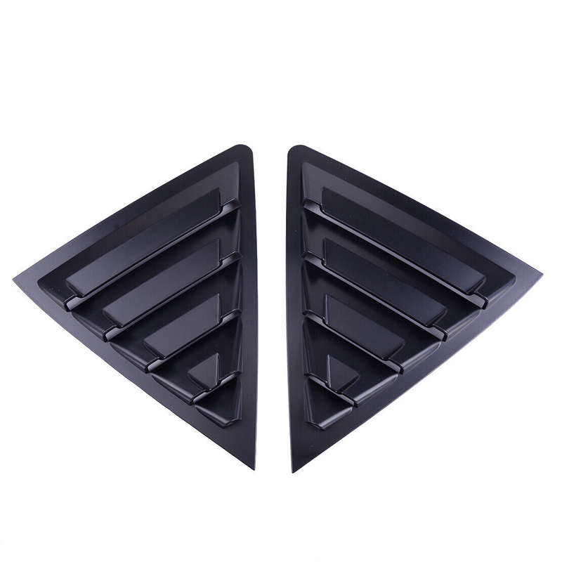 FIT FOR Toyota Corolla 2014-2018 BLACK VENT 1/4 QUARTER SIDE WINDOW LOUVER COVER
