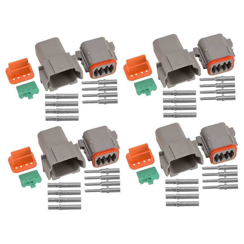 4 Set 8-Pin Automotive Electrical Connector Plug Kit Fit For Deutsch DT ASSY